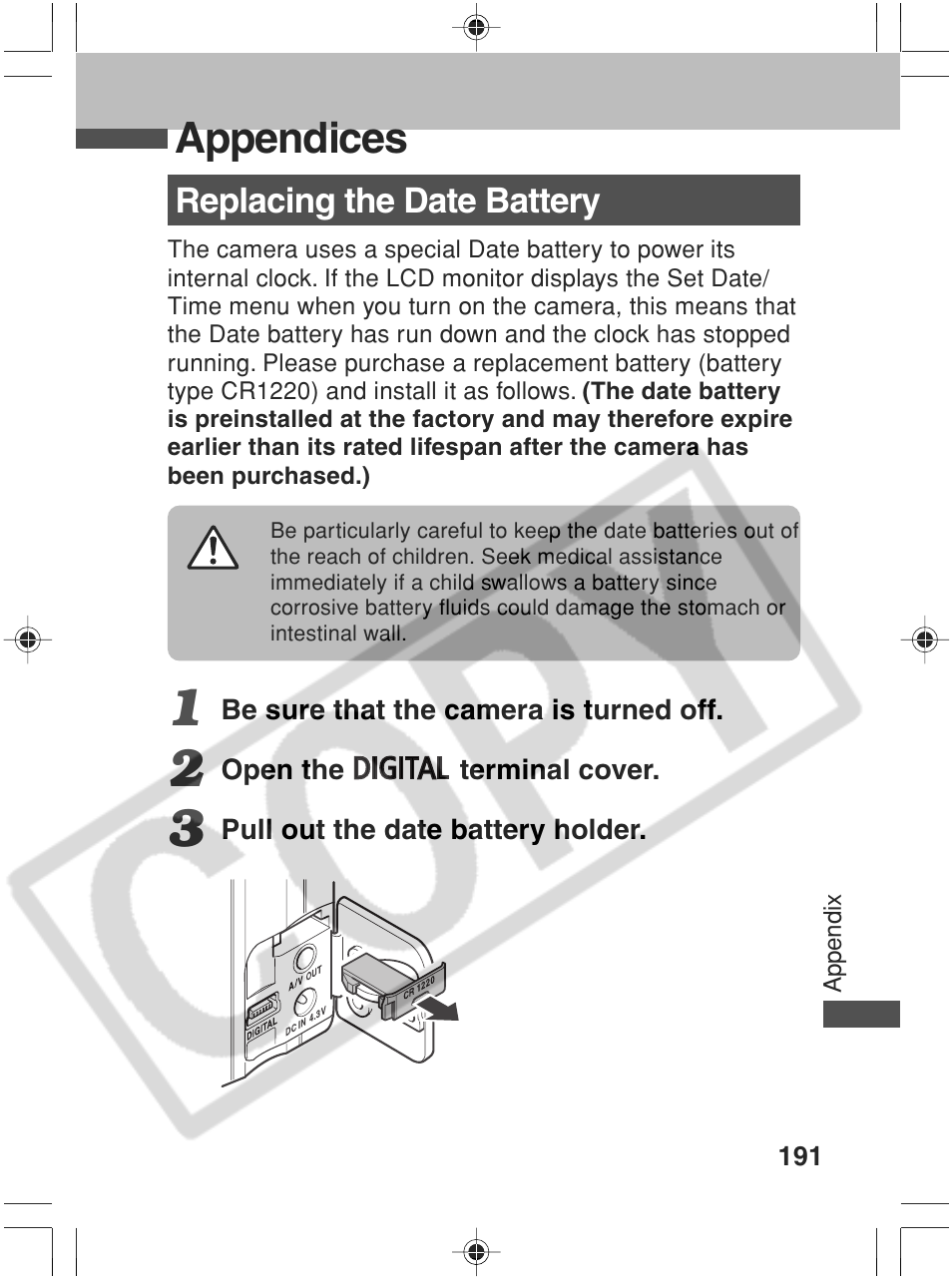 Appendices | Canon SC A60 User Manual | Page 195 / 230