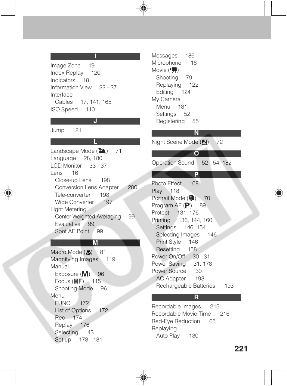 Canon SC A60 User Manual | Page 225 / 230