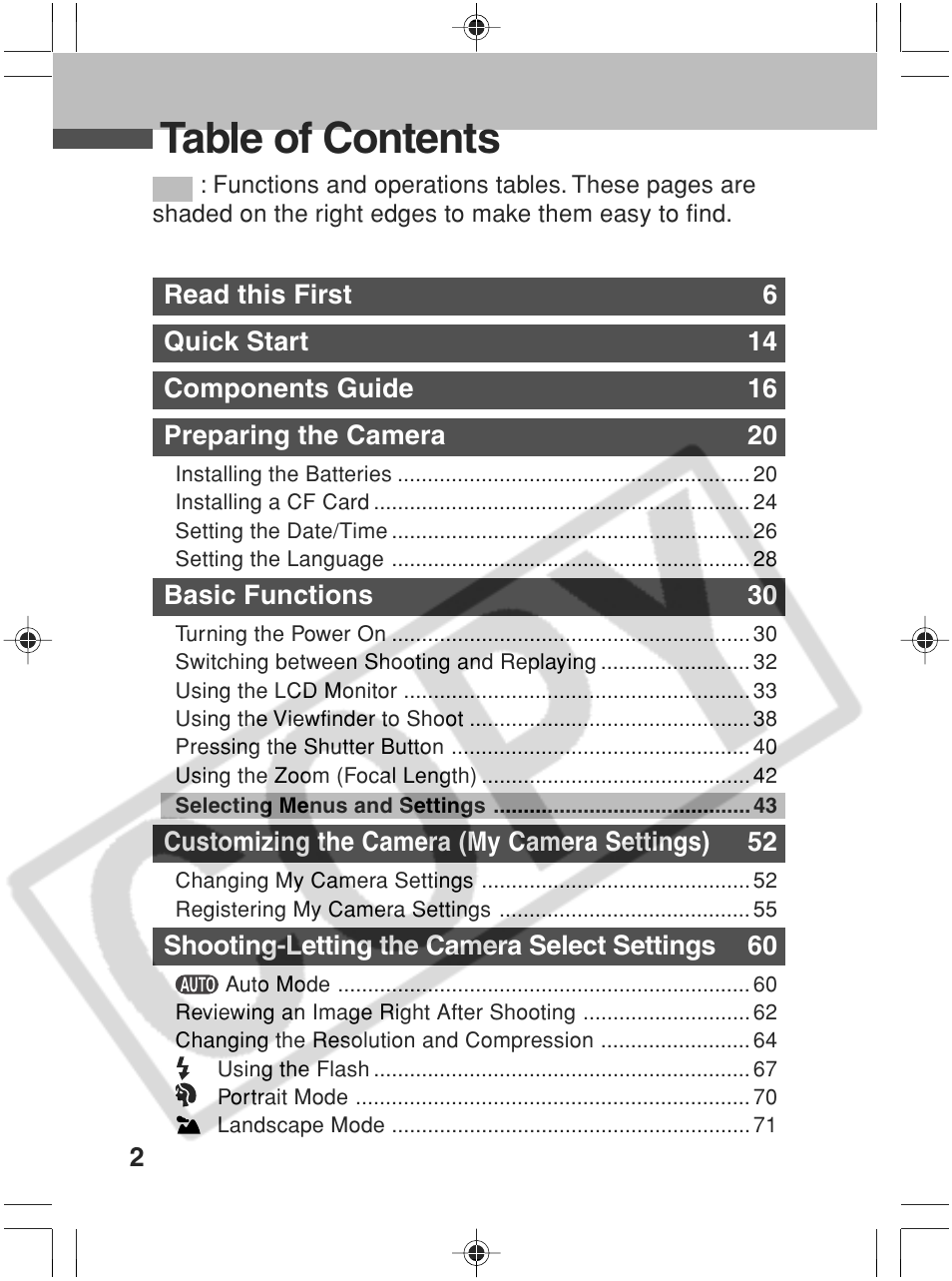 Canon SC A60 User Manual | Page 6 / 230