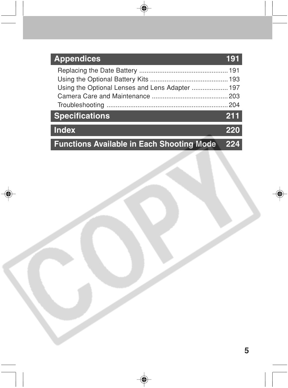 Canon SC A60 User Manual | Page 9 / 230