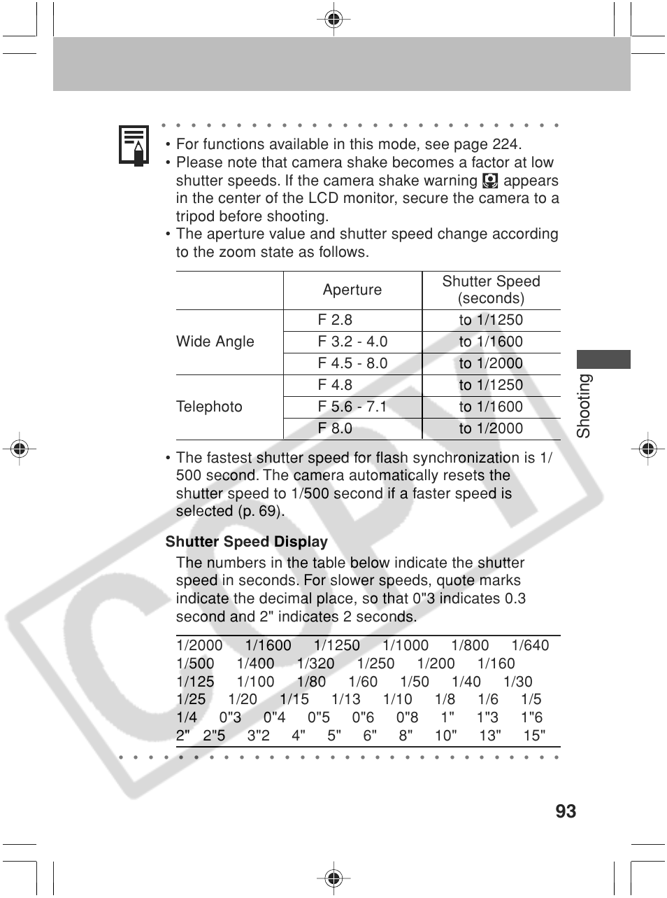 Shooting | Canon SC A60 User Manual | Page 97 / 230