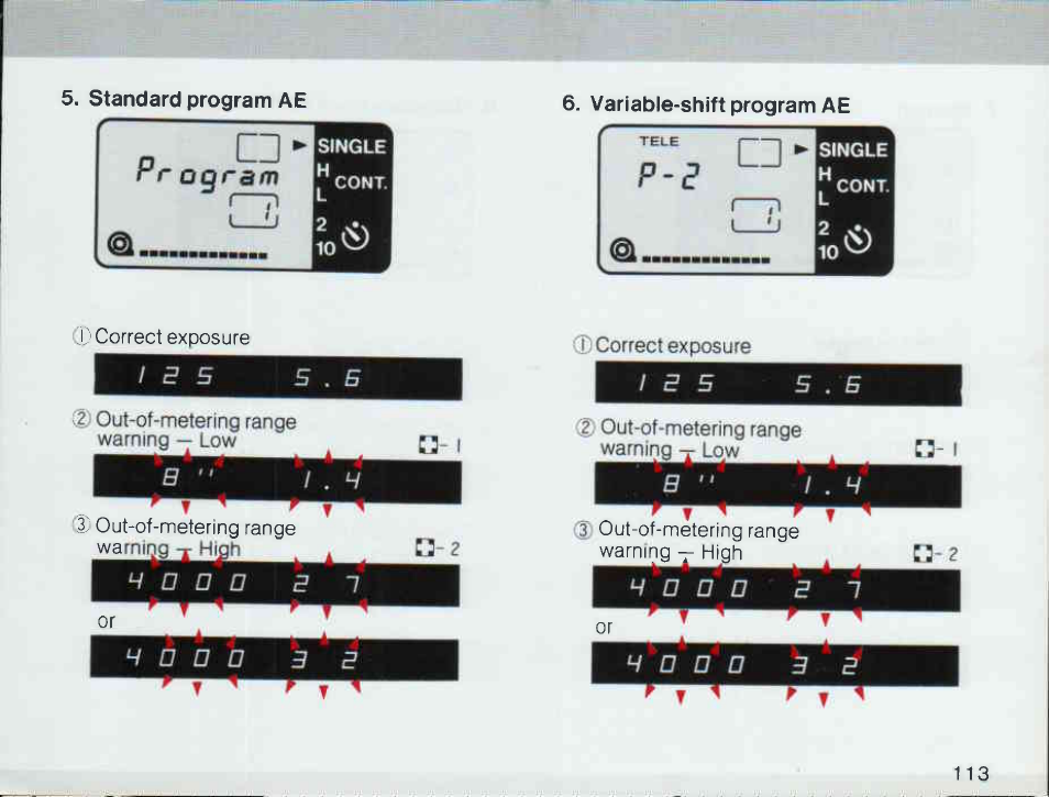 H/s control | Canon T 90 User Manual | Page 115 / 218