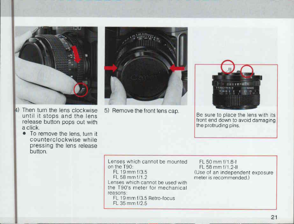 Turn on the camera | Canon T 90 User Manual | Page 23 / 218