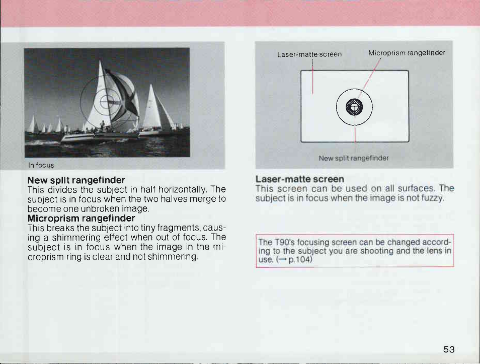 Automatic film winding speed changeover function | Canon T 90 User Manual | Page 55 / 218