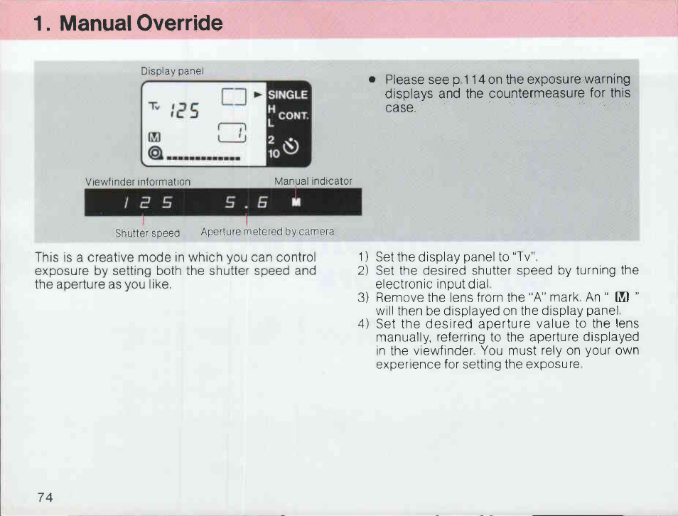 2 partial metering | Canon T 90 User Manual | Page 76 / 218