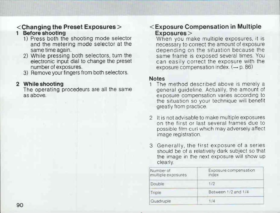 Remaining frame counter | Canon T 90 User Manual | Page 92 / 218