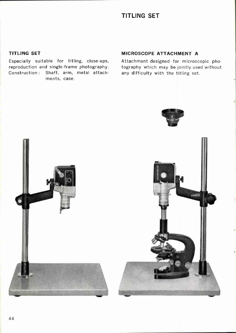 Titling set | Canon CINEZOOM 512 User Manual | Page 44 / 48