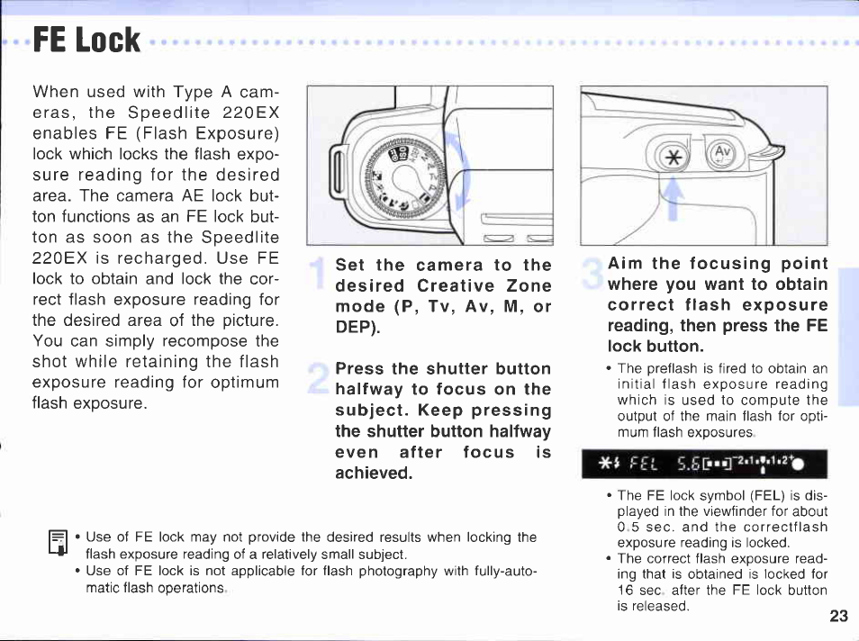 Fp flash | Canon 220EX User Manual | Page 23 / 47