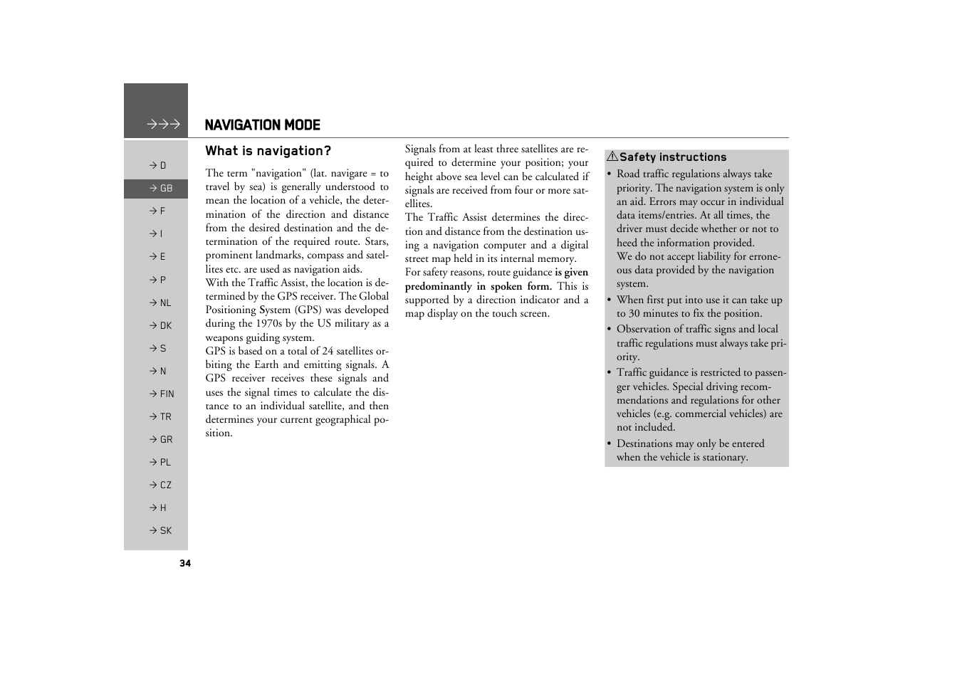 Navigation mode, What is navigation | Becker TRAFFIC ASSIST Z217 User Manual | Page 34 / 138