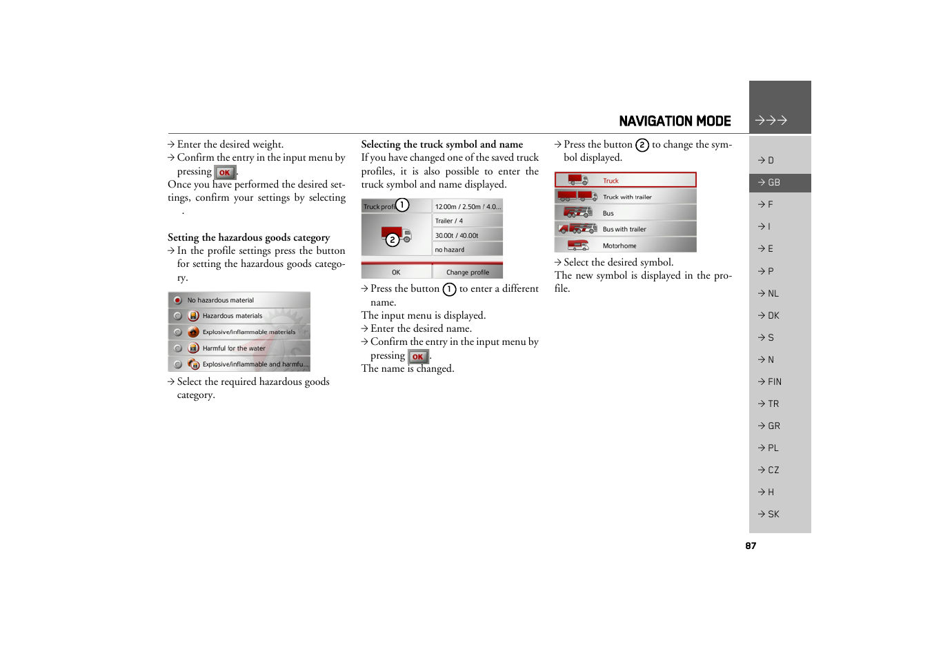 Navigation mode | Becker TRAFFIC ASSIST Z217 User Manual | Page 87 / 138
