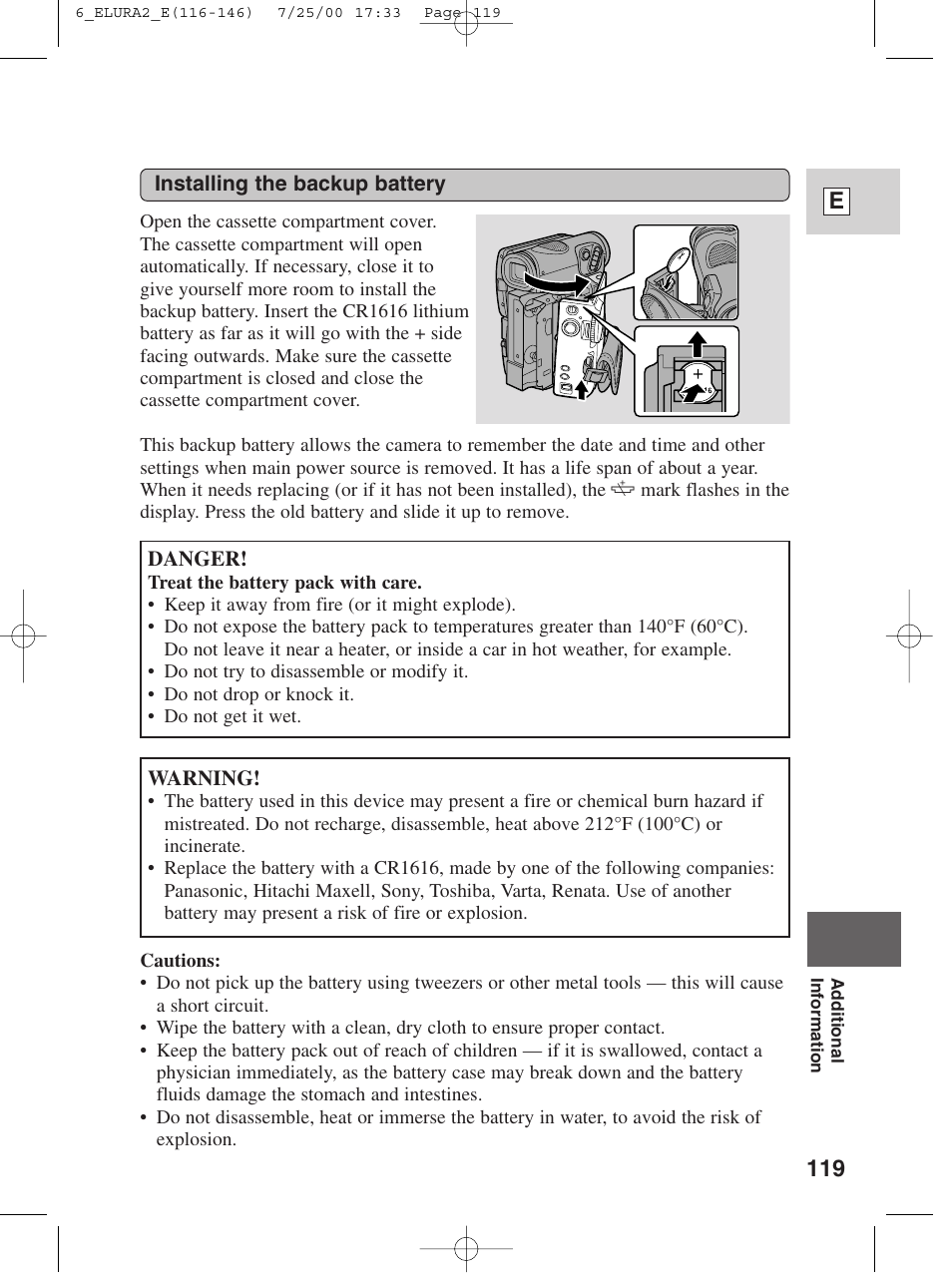 119 e | Canon Elura 2 MC User Manual | Page 119 / 147