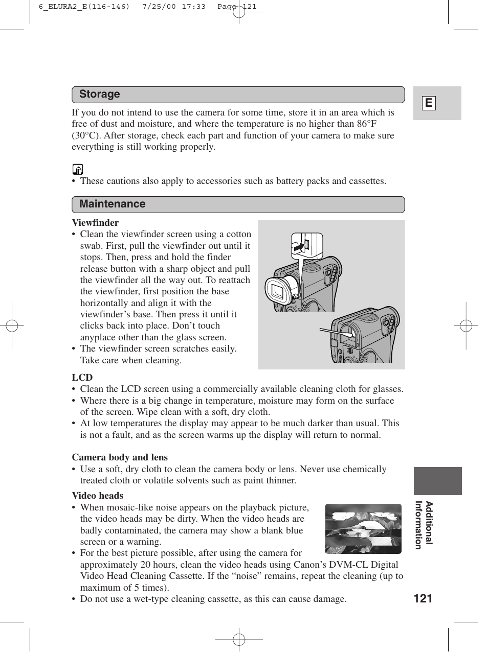 121 e | Canon Elura 2 MC User Manual | Page 121 / 147