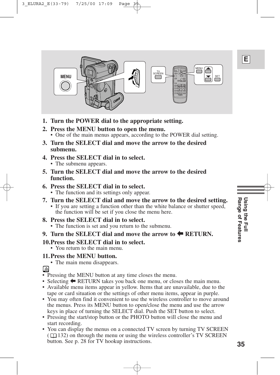 35 e | Canon Elura 2 MC User Manual | Page 35 / 147