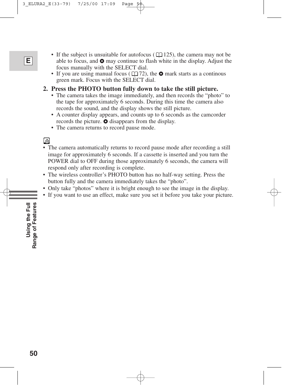 50 e | Canon Elura 2 MC User Manual | Page 50 / 147