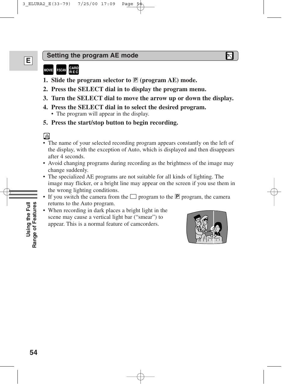 54 e | Canon Elura 2 MC User Manual | Page 54 / 147