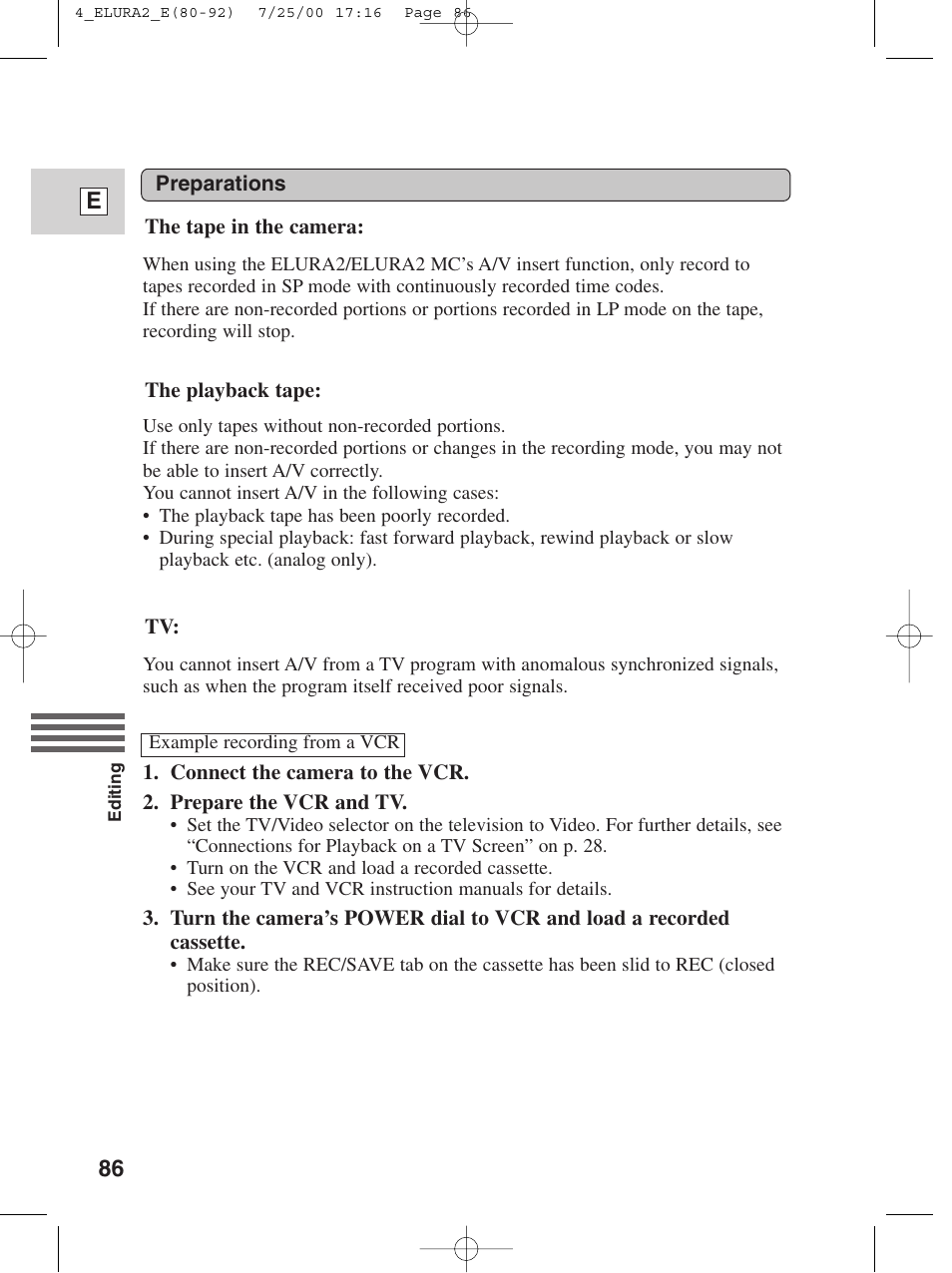 Canon Elura 2 MC User Manual | Page 86 / 147