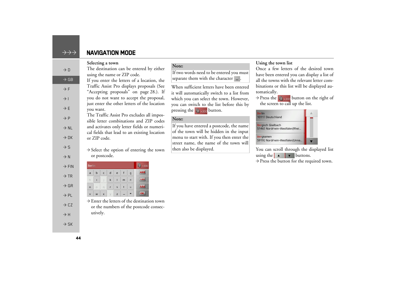 Navigation mode | Becker TRAFFIC ASSIST PRO Z302 User Manual | Page 44 / 138