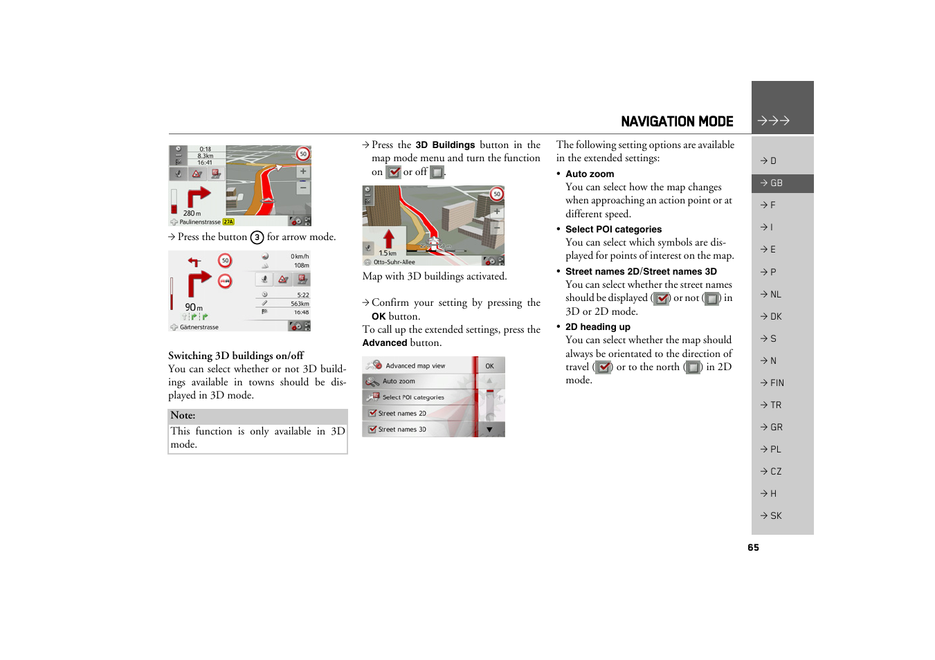 Navigation mode | Becker TRAFFIC ASSIST PRO Z302 User Manual | Page 65 / 138