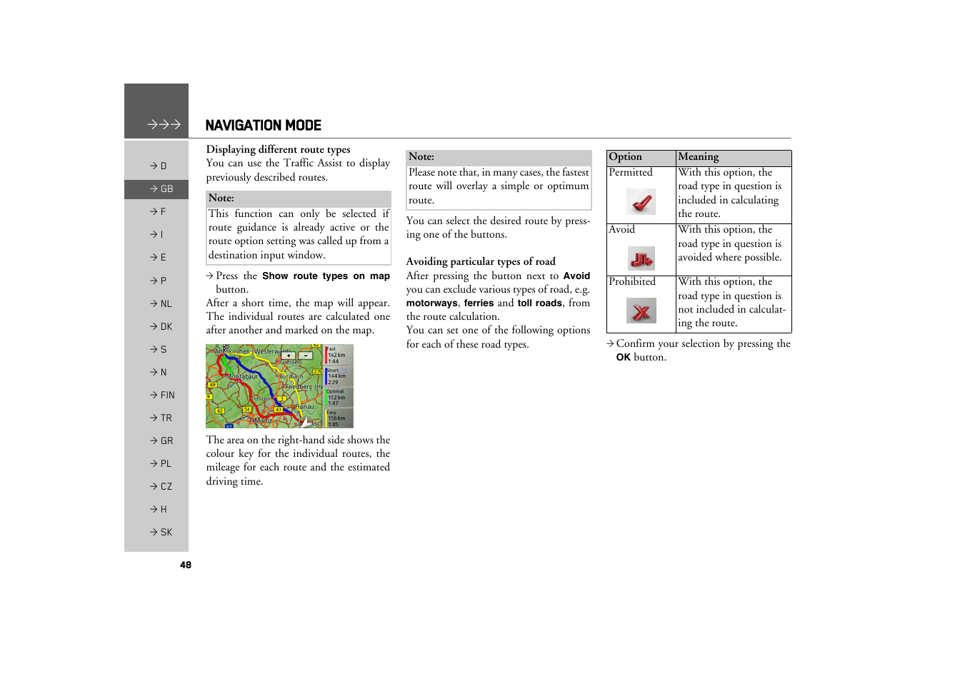 Navigation mode | Becker TRAFFIC ASSIST Z100 Crocodile User Manual | Page 48 / 99