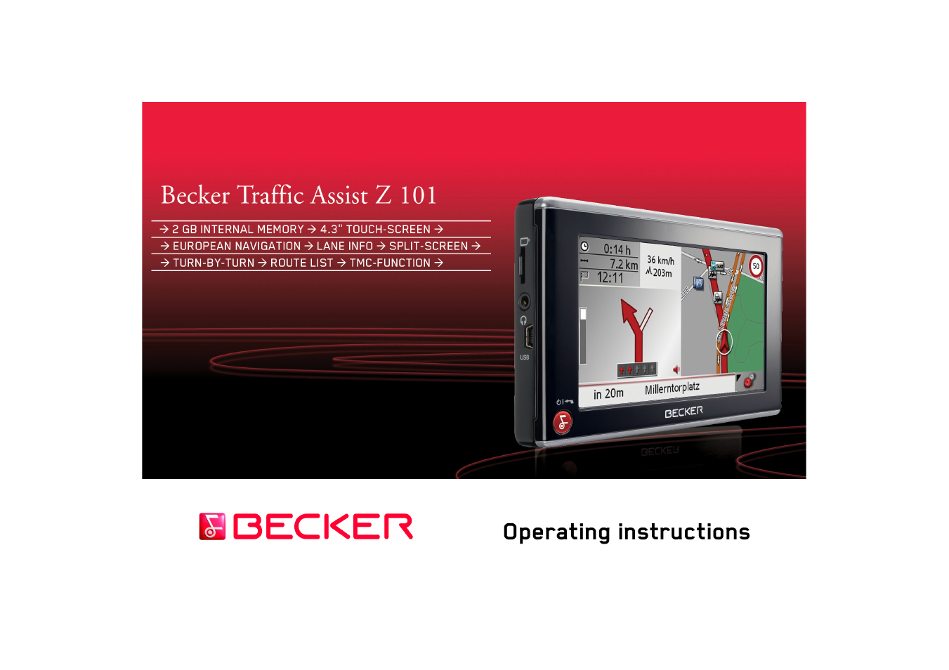 Becker TRAFFIC ASSIST Z101 User Manual | 68 pages