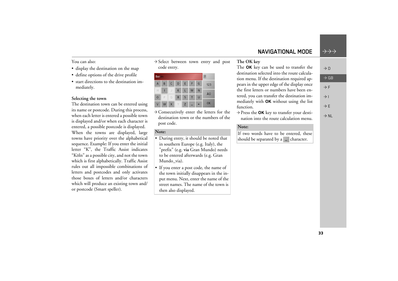 Navigational mode | Becker TRAFFIC ASSIST Z101 User Manual | Page 33 / 68