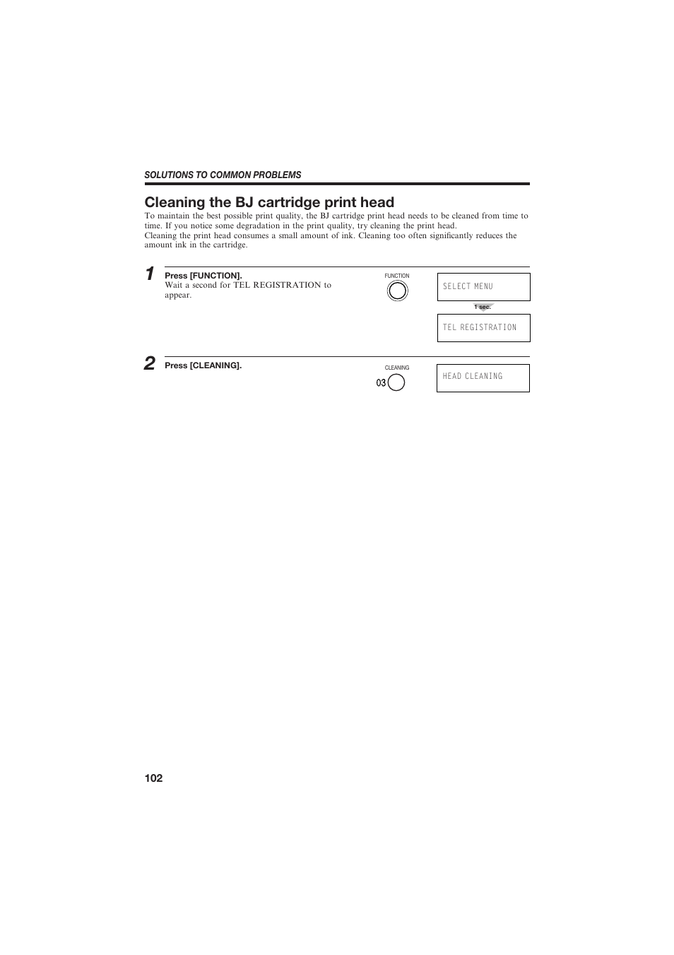 Cleaning the bj cartridge print head | Canon B150 User Manual | Page 114 / 138