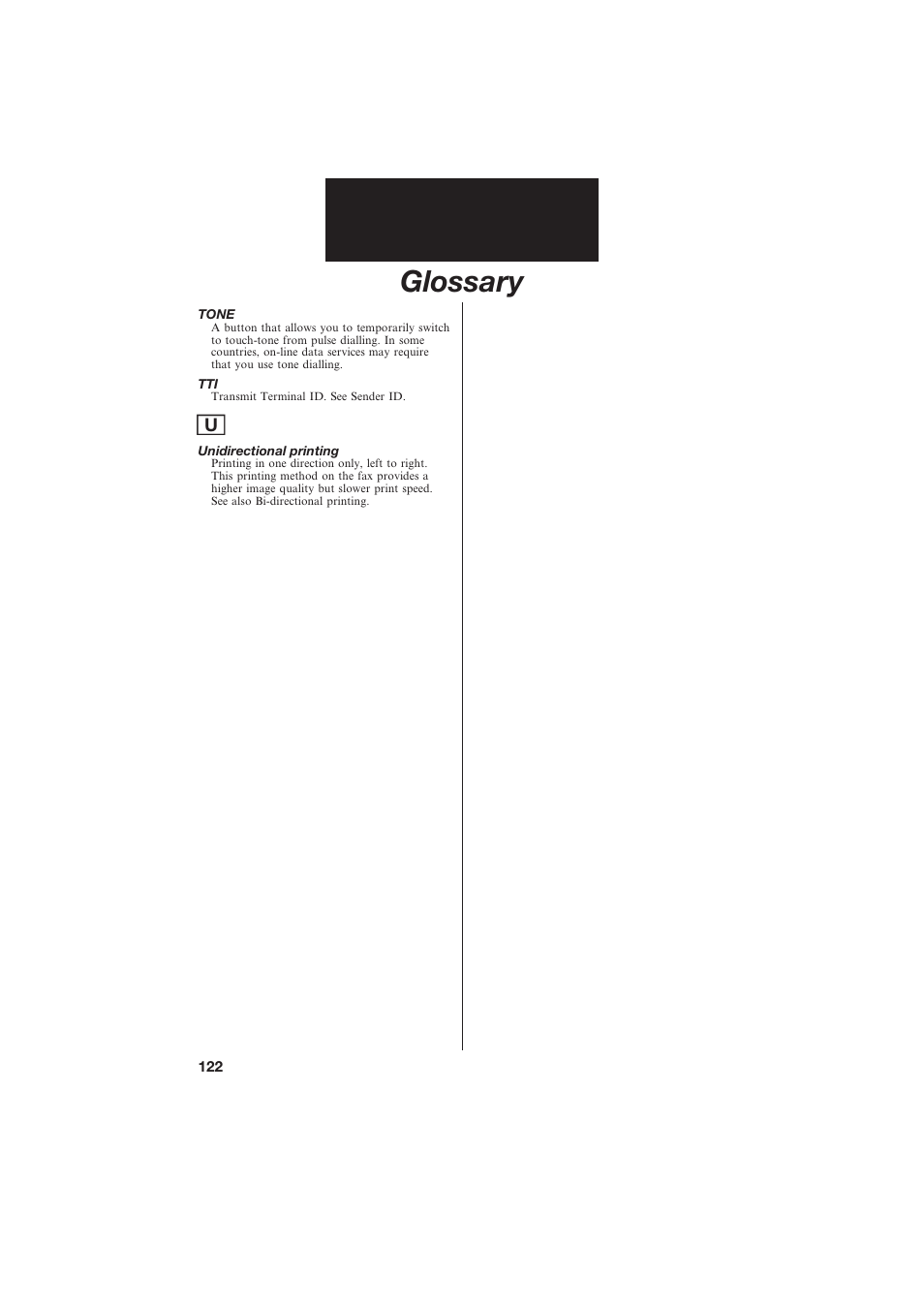 Glossary | Canon B150 User Manual | Page 134 / 138