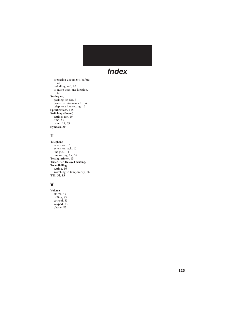 Index | Canon B150 User Manual | Page 137 / 138