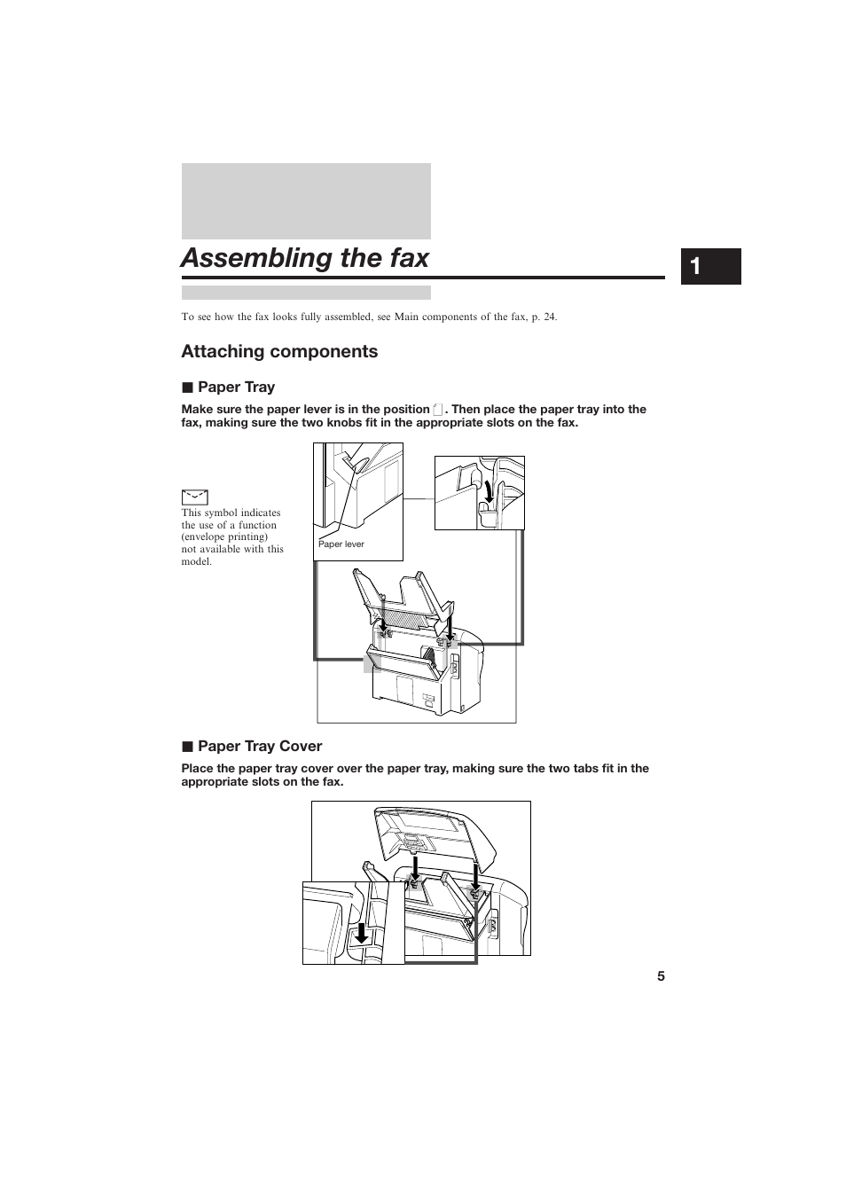 Assembling the fax | Canon B150 User Manual | Page 17 / 138
