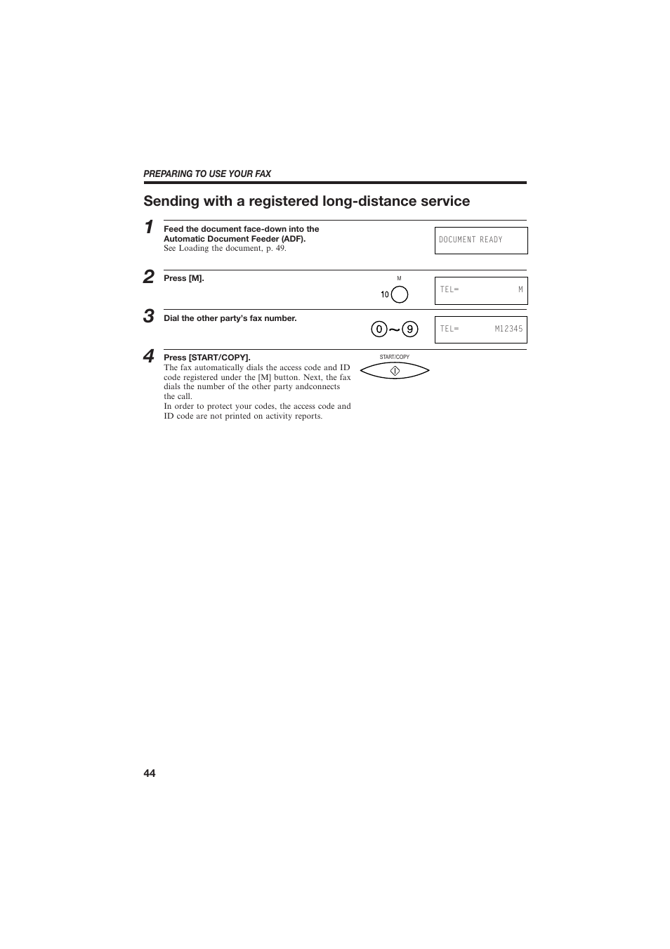 Sending with a registered long-distance service | Canon B150 User Manual | Page 56 / 138