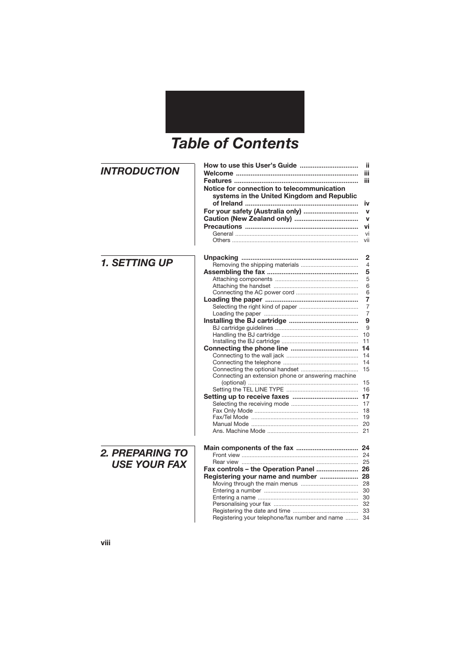 Canon B150 User Manual | Page 8 / 138
