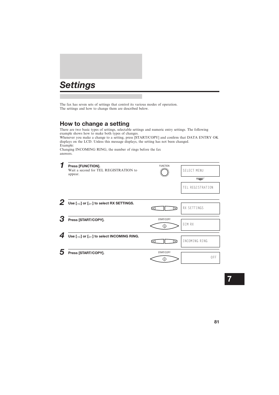 Settings | Canon B150 User Manual | Page 93 / 138