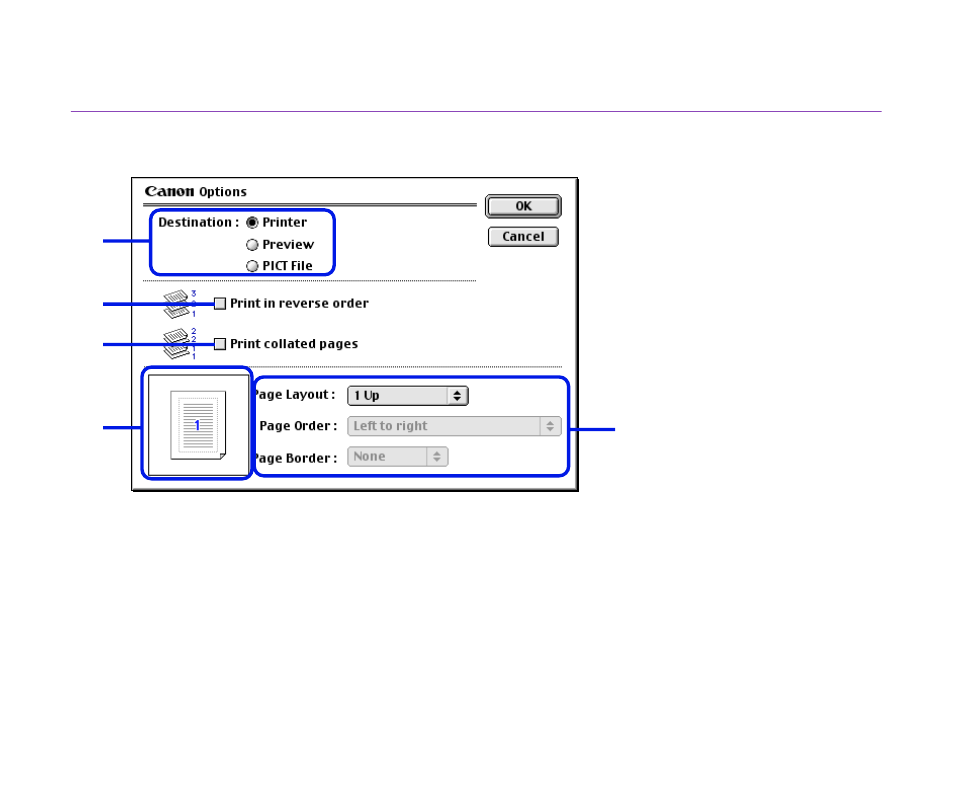 Options] dialog box | Canon BJC S600 User Manual | Page 56 / 191