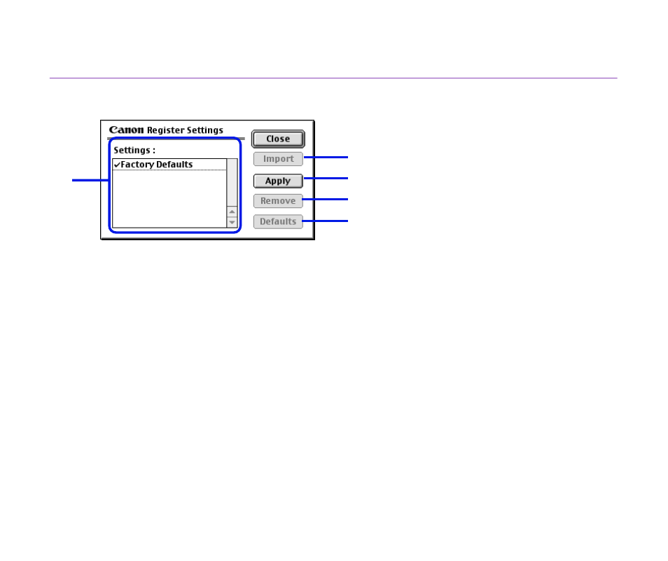 Register settings] dialog box | Canon BJC S600 User Manual | Page 58 / 191