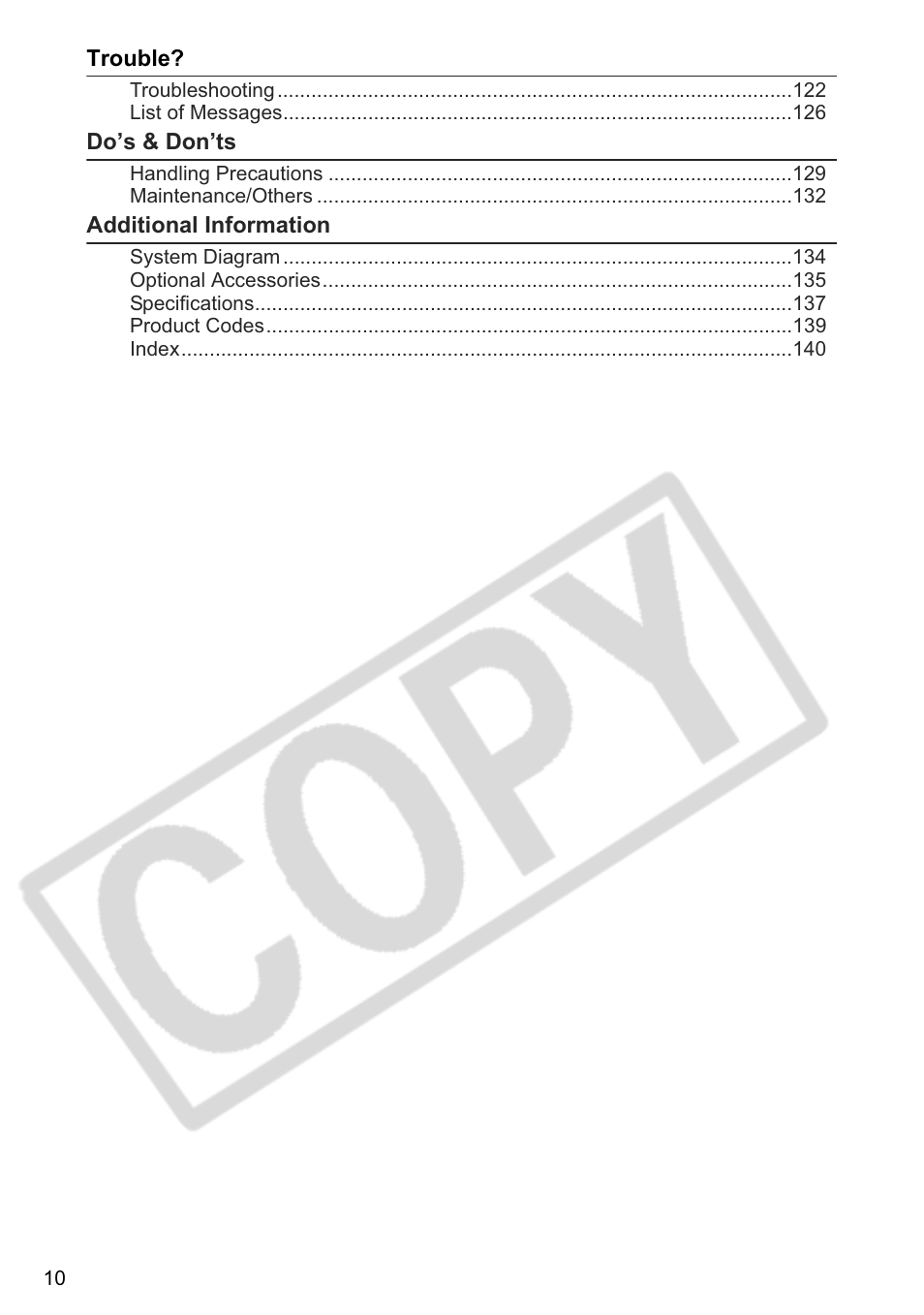Canon DC 40 User Manual | Page 10 / 144