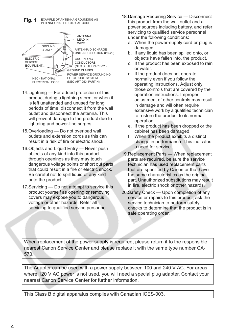 Canon DC 40 User Manual | Page 4 / 144