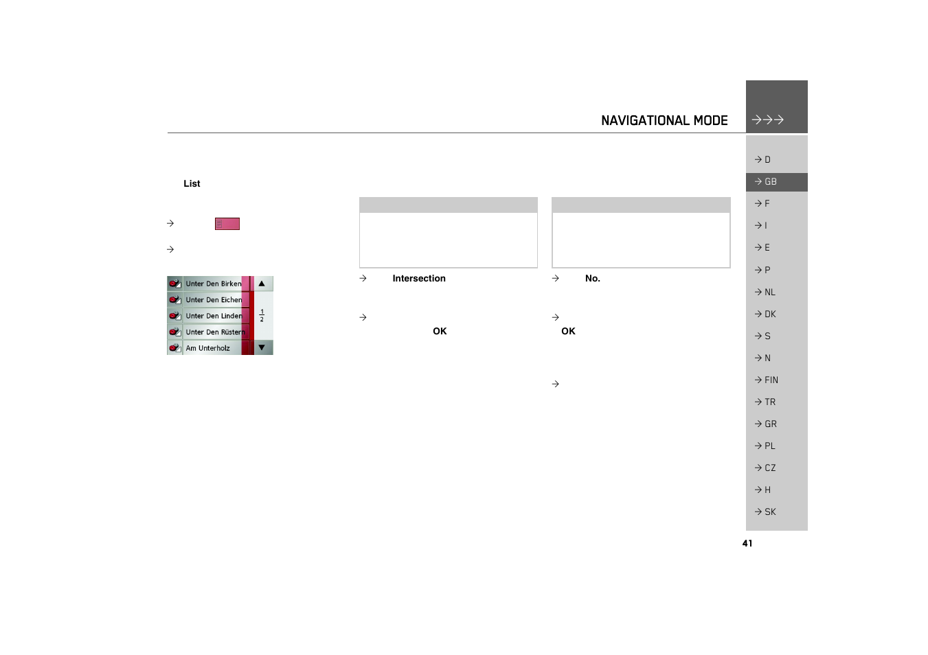 Navigational mode | Becker TRAFFIC ASSIST 7926 User Manual | Page 41 / 92