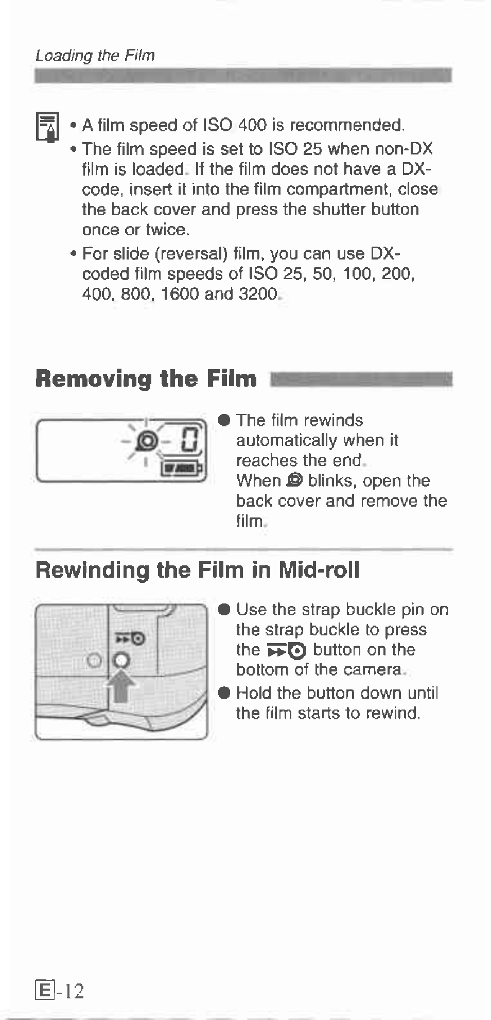 Removing the film | Canon 130U User Manual | Page 12 / 39