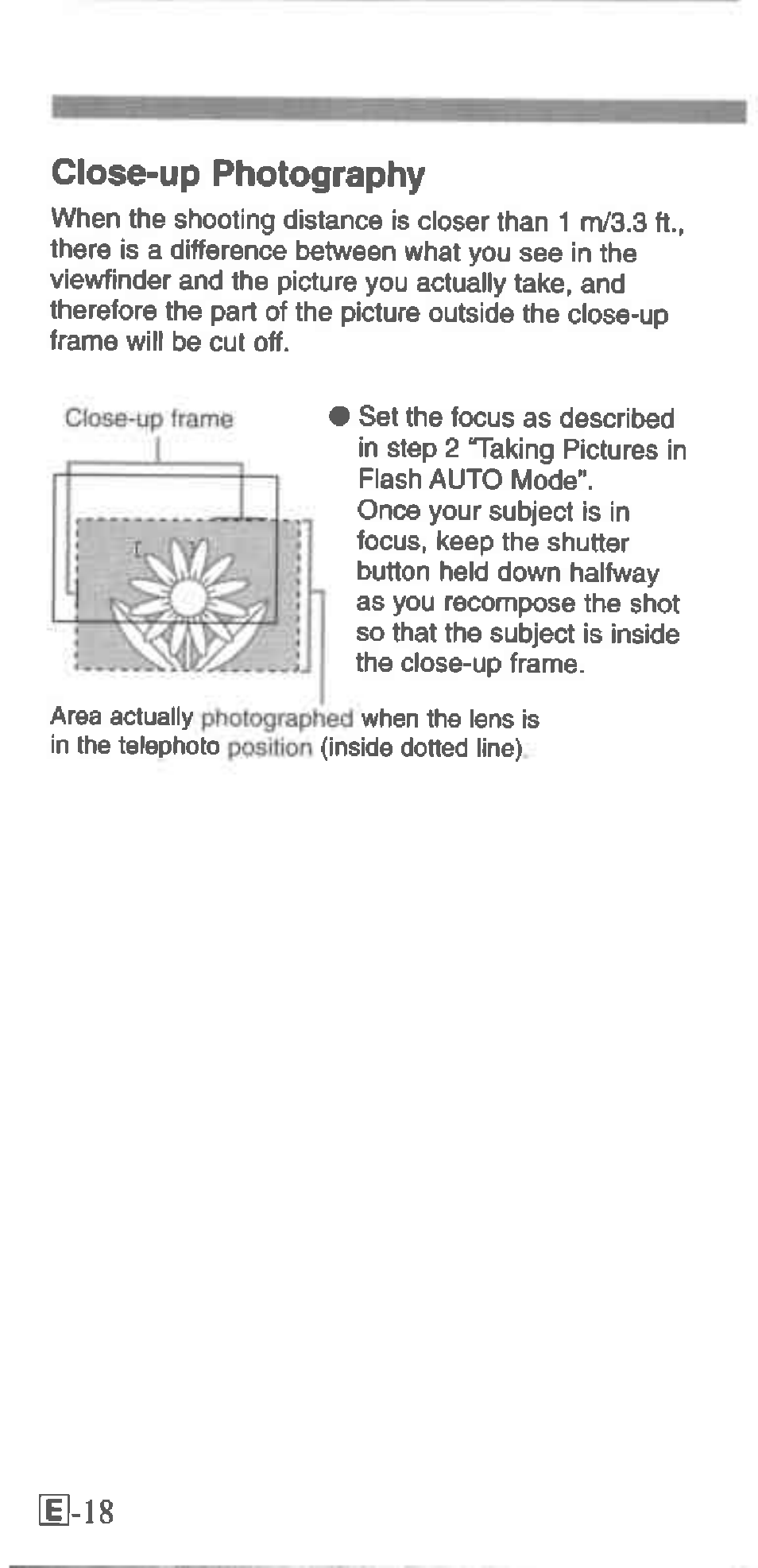Close-up photography | Canon 130U User Manual | Page 18 / 39