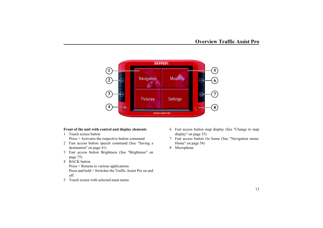 Becker EDITION TRAFFIC ASSIST PRO 7929 TMC User Manual | Page 13 / 84