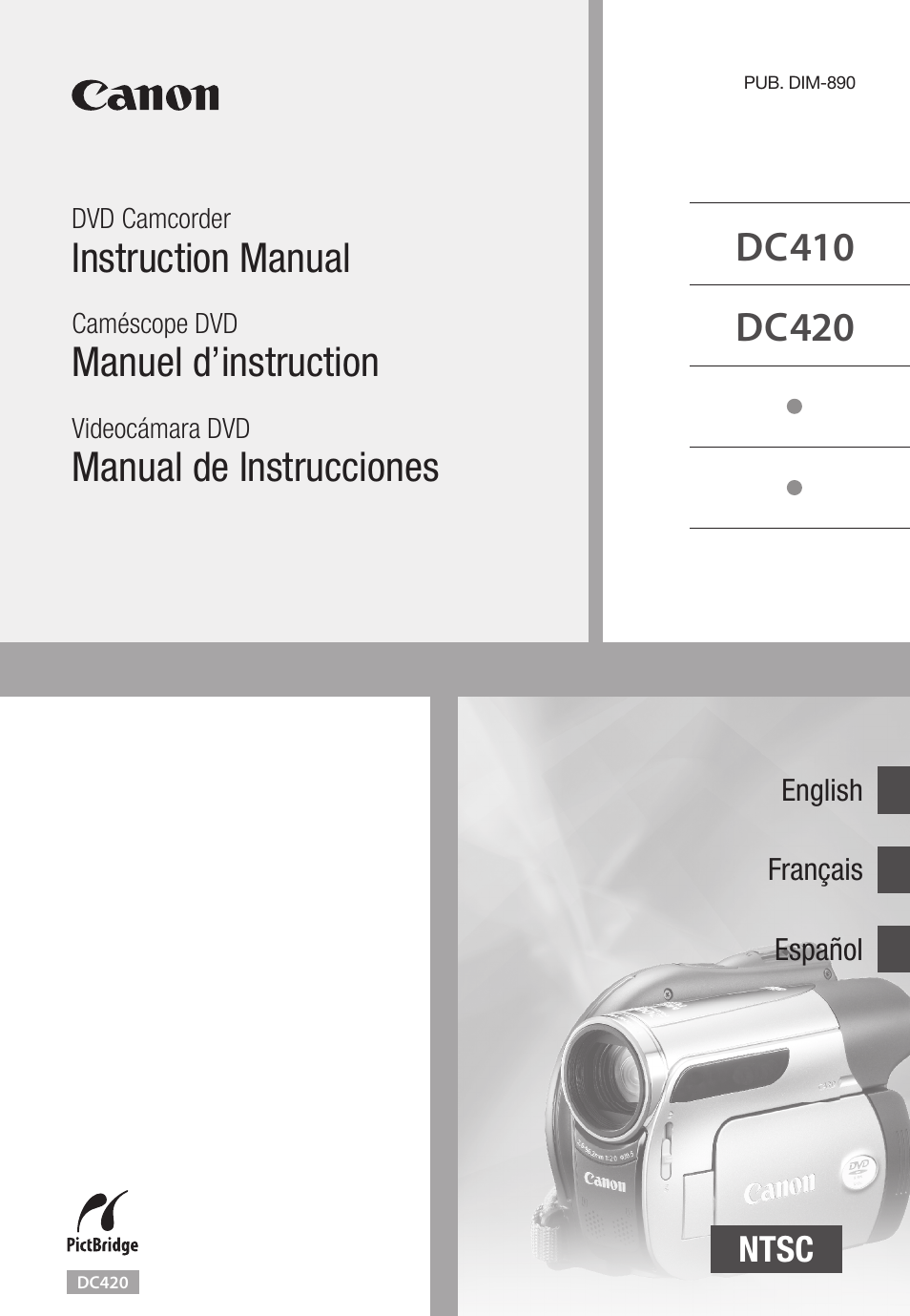 Canon DC 410 User Manual | 98 pages