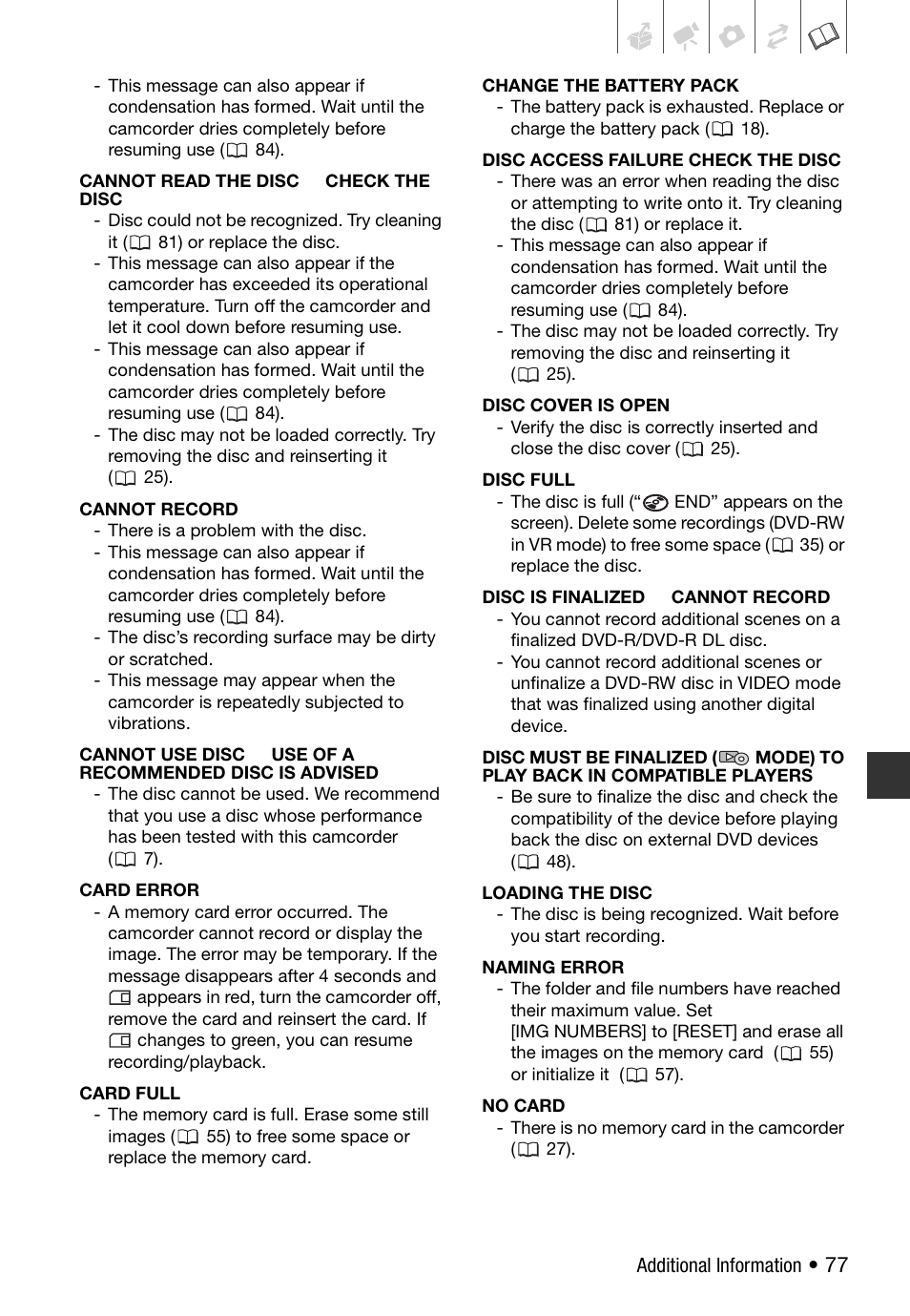 Canon DC 410 User Manual | Page 77 / 98