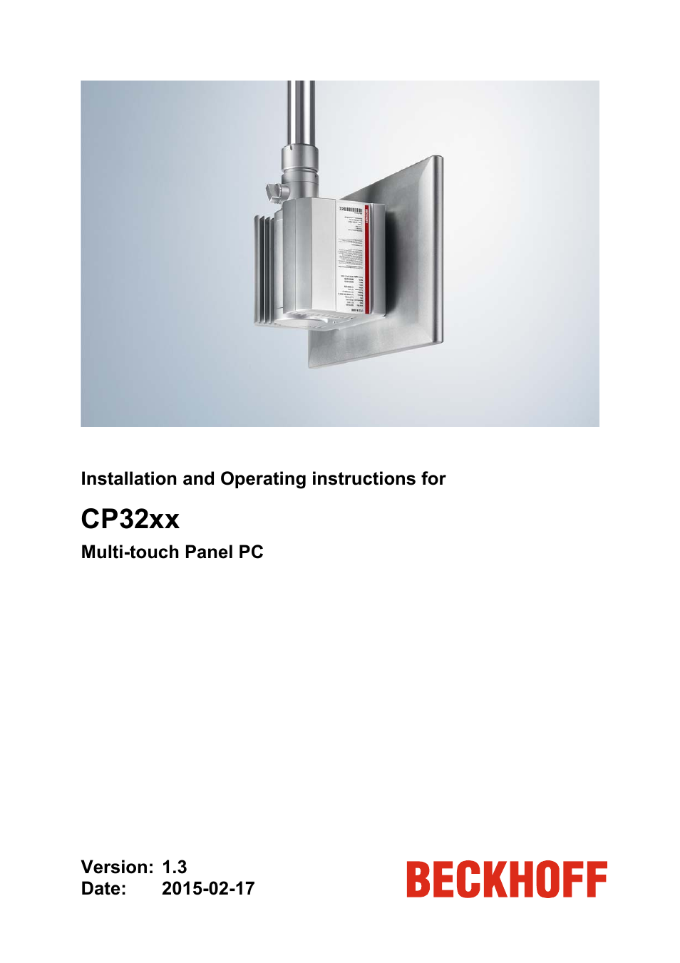 BECKHOFF CP32xx User Manual | 31 pages