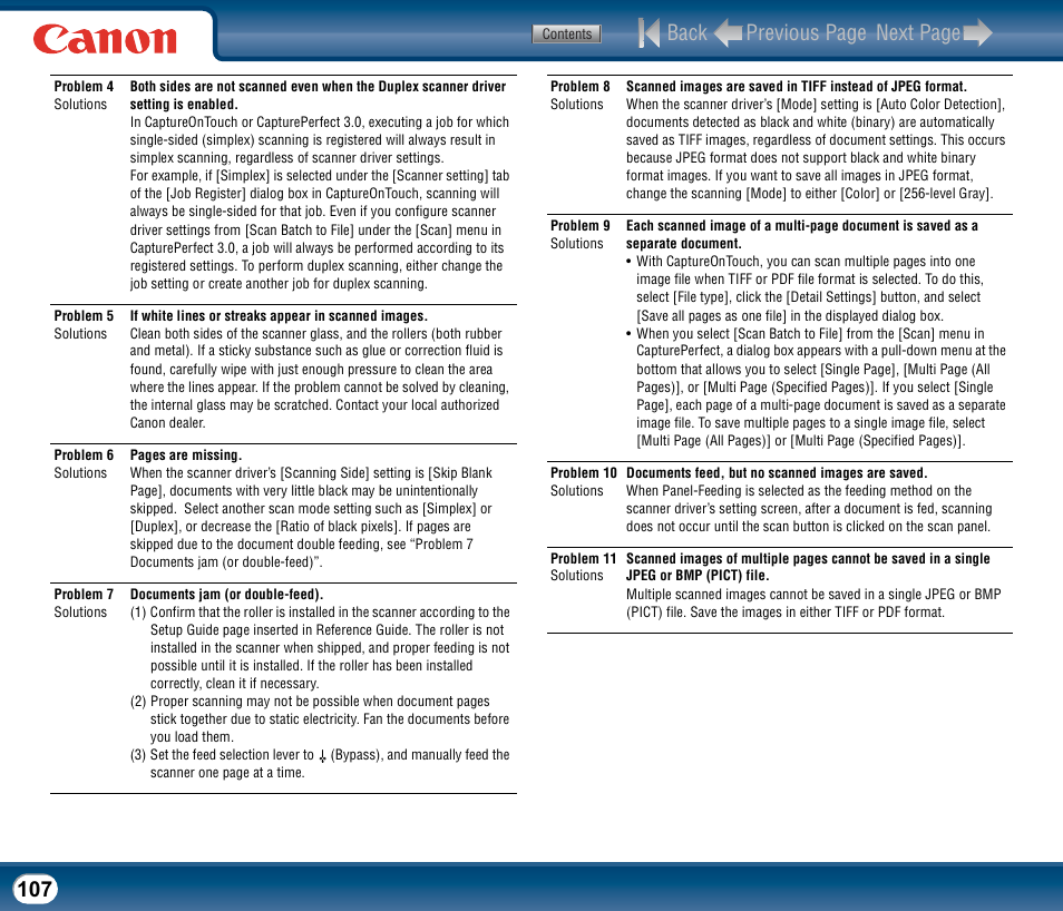 Back previous page next page | Canon DR-2510M User Manual | Page 107 / 118