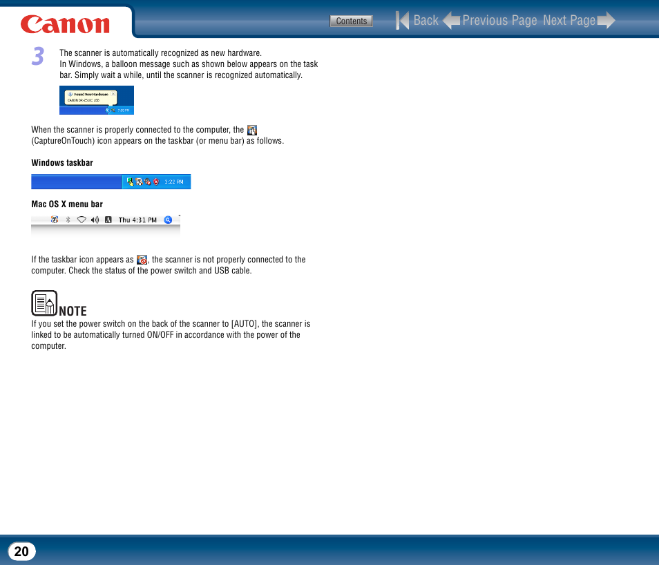 Back previous page next page | Canon DR-2510M User Manual | Page 20 / 118