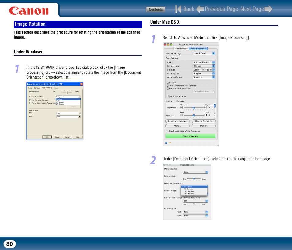 Image rotation | Canon DR-2510M User Manual | Page 80 / 118