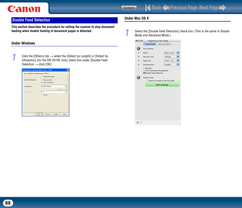 Double feed detection | Canon DR-2510M User Manual | Page 88 / 118