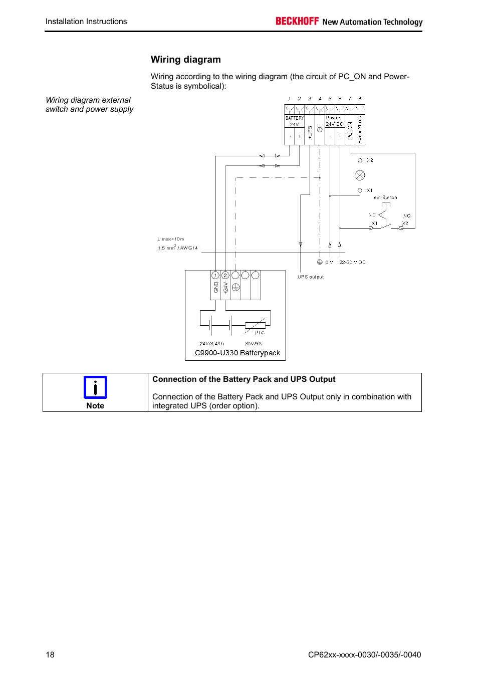 Wiring diagram | BECKHOFF CP62xx-xxxx-0030 User Manual | Page 19 / 31