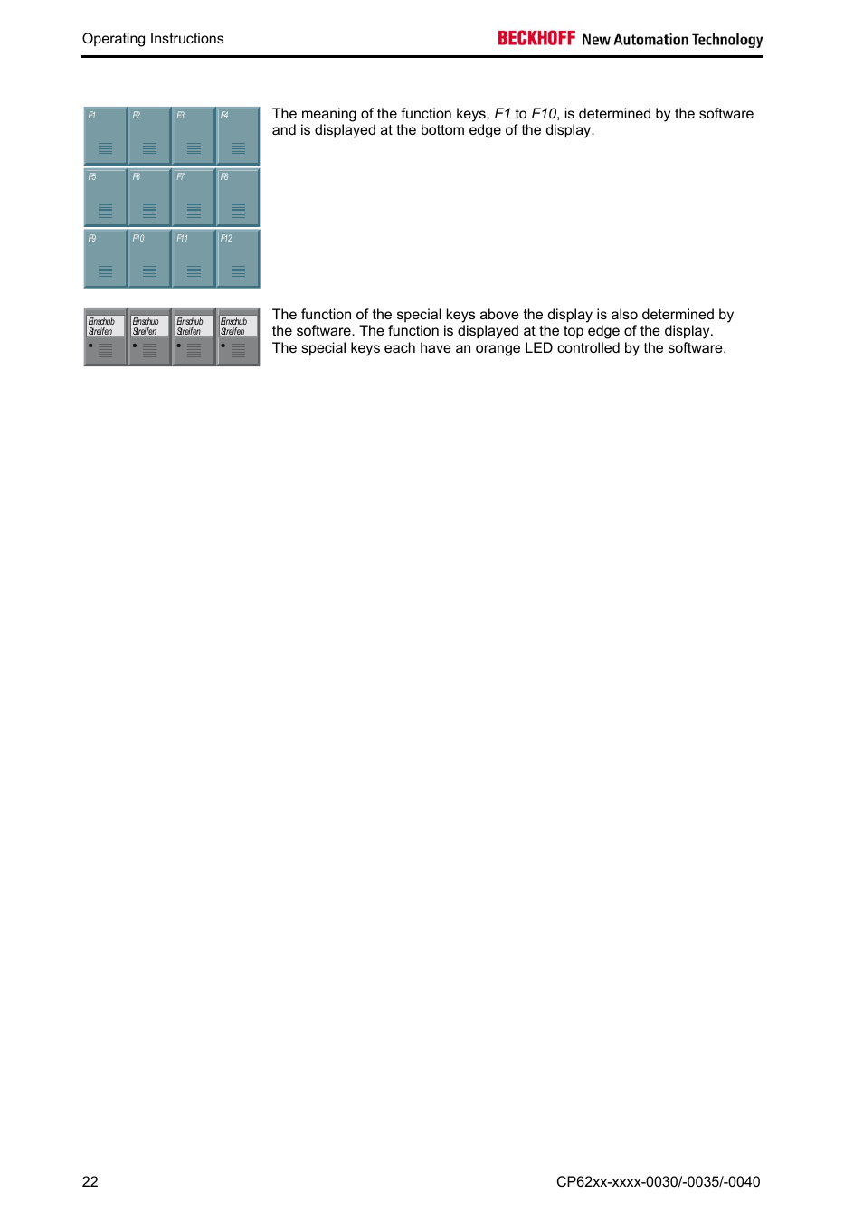 Operating instructions | BECKHOFF CP62xx-xxxx-0030 User Manual | Page 23 / 31