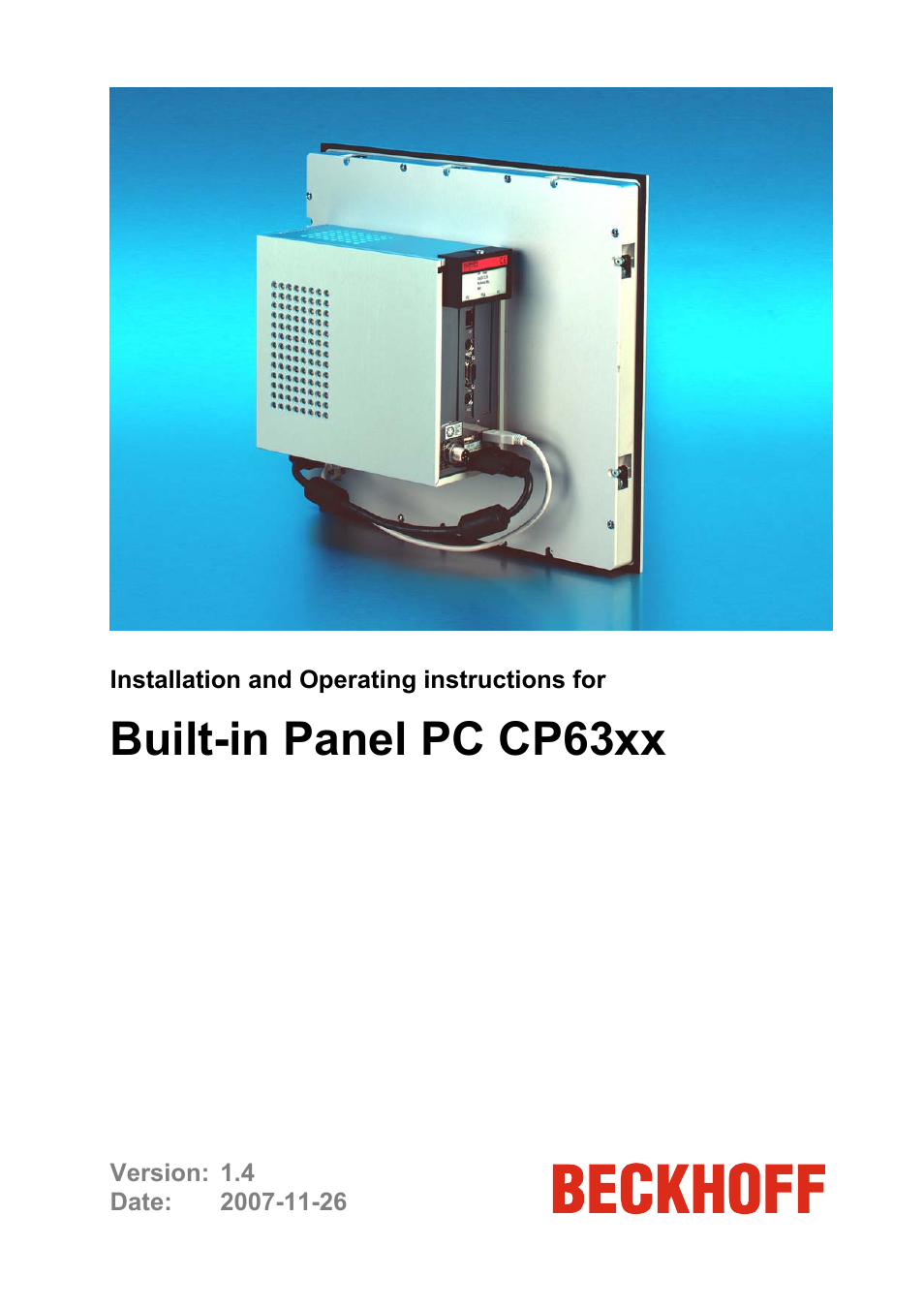 BECKHOFF CP63xx User Manual | 27 pages